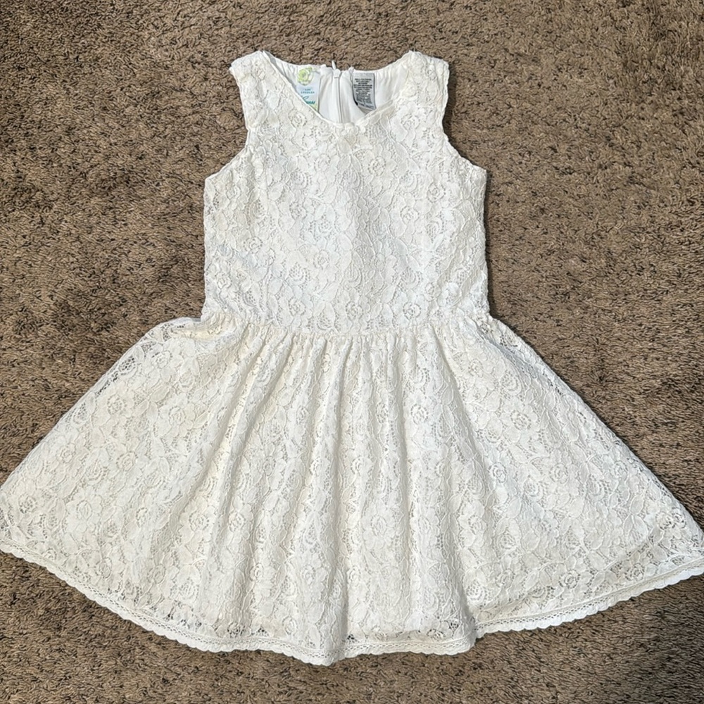 Guess Girl Lace White Dress Size 8